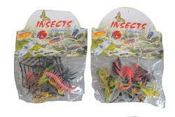 гумени играчки, насекоми или влечуги в плик 17х25 см.