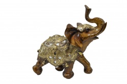 сувенир от ризин, слон, покрит с камъчета 17х17 см.