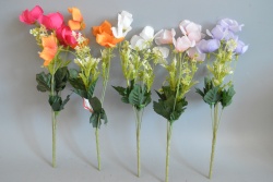 изкуствено цвете букет, карамфил 9 цвята 40 см. (2 бр. в стек)