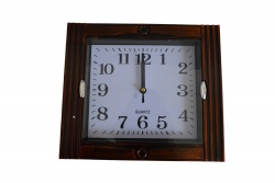 часовник, стенен, квадрат 19 см. едноцветена рамка (2 цвята )