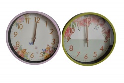 часовник, стенен, кръг, широка рамка, 30 см. (2 модела)