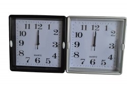 СТЕНЕН часовник, огледален, пречупващ, тъмно сиво 39х39 см. 1903Т