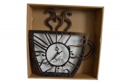 СТЕНЕН часовник, огледален, пречупващ, сиво син 39х39 см. 1902В 