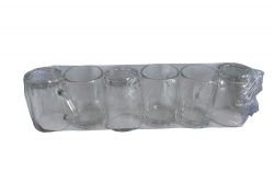 изделие от стъкло, стъклени чаши за ракия 6 бр. 7х6 см.