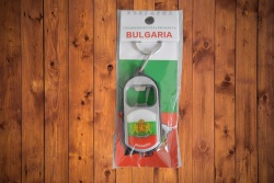 НАЦИОНАЛЕН ключодържател Bulgaria, отварачка, фенер 7 см.