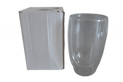 ИЗДЕЛИЕ  от стъкло, чаша, двустенна 450 ml. 14х7,5 см. в кутия ZY-60 