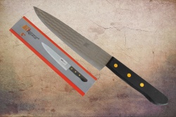 домакински, кухненски нож с дтрвена дръжка 34 см. гравирано острие