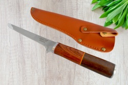 ръчно изработен нож, кован, малък в кания 21 см.