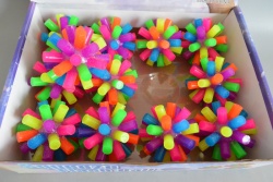 детска играчка от керамика с боички и четка, фигурки за оцветяване 4 бр. пеперудки WD365-7 (R3)