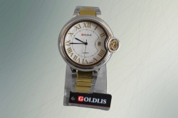 ръчен часовник, мъжки, Тисот 2024 златисто сива, метална верижка, дисплей бяло