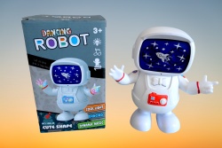 детска играчка от пластмаса, музикална, движеща се, светеща, танцуващ робот  20х20х9,5  см. в кутия 617-109